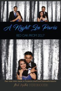 prom photo booth in Dallas, Texas