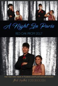prom photo booth in Dallas, Texas