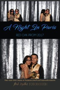 prom photo booth in Dallas, Texas
