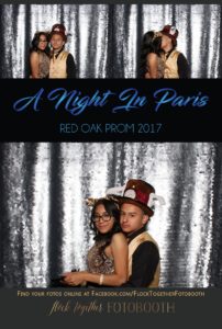 prom photo booth in Dallas, Texas