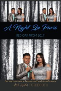 prom photo booth in Dallas, Texas