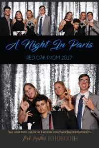 prom photo booth in Dallas, Texas