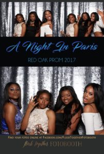 prom photo booth in Dallas, Texas