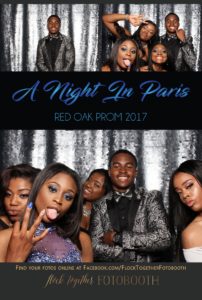 prom photo booth in Dallas, Texas