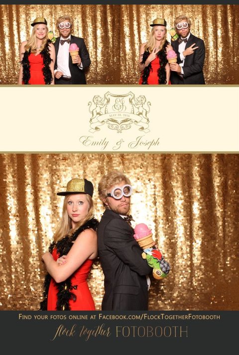 Dallas gold sequin photo booth at Union Station