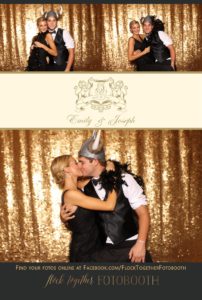 Dallas gold sequin photo booth at Union Station