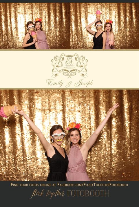 Dallas gold sequin photo booth at Union Station