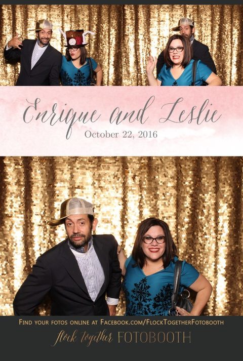 gold sequin Dallas photo booth at Tower Club Dallas
