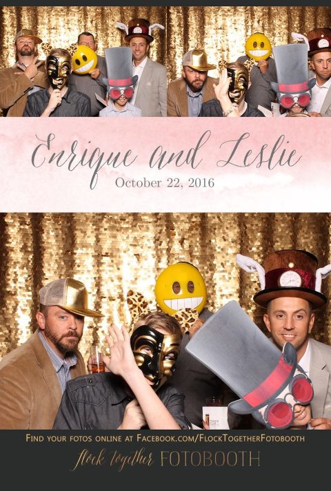 gold sequin Dallas photo booth at Tower Club Dallas