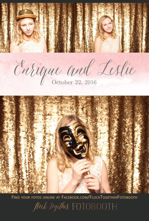 gold sequin Dallas photo booth at Tower Club Dallas