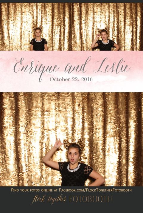 gold sequin Dallas photo booth at Tower Club Dallas