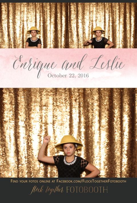 gold sequin Dallas photo booth at Tower Club Dallas