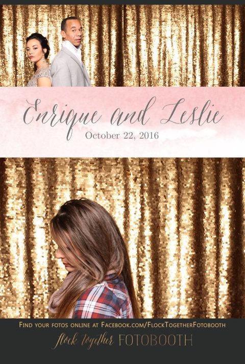 gold sequin Dallas photo booth at Tower Club Dallas