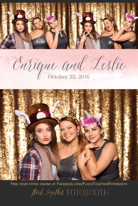 gold sequin Dallas photo booth at Tower Club Dallas