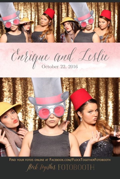gold sequin Dallas photo booth at Tower Club Dallas