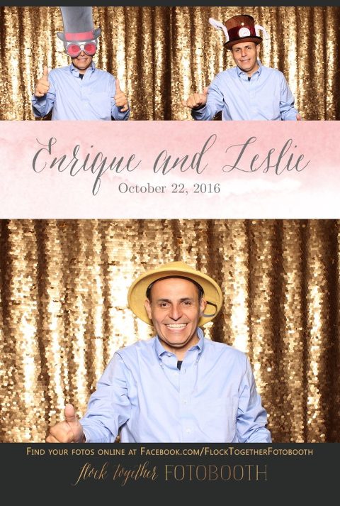 gold sequin Dallas photo booth at Tower Club Dallas